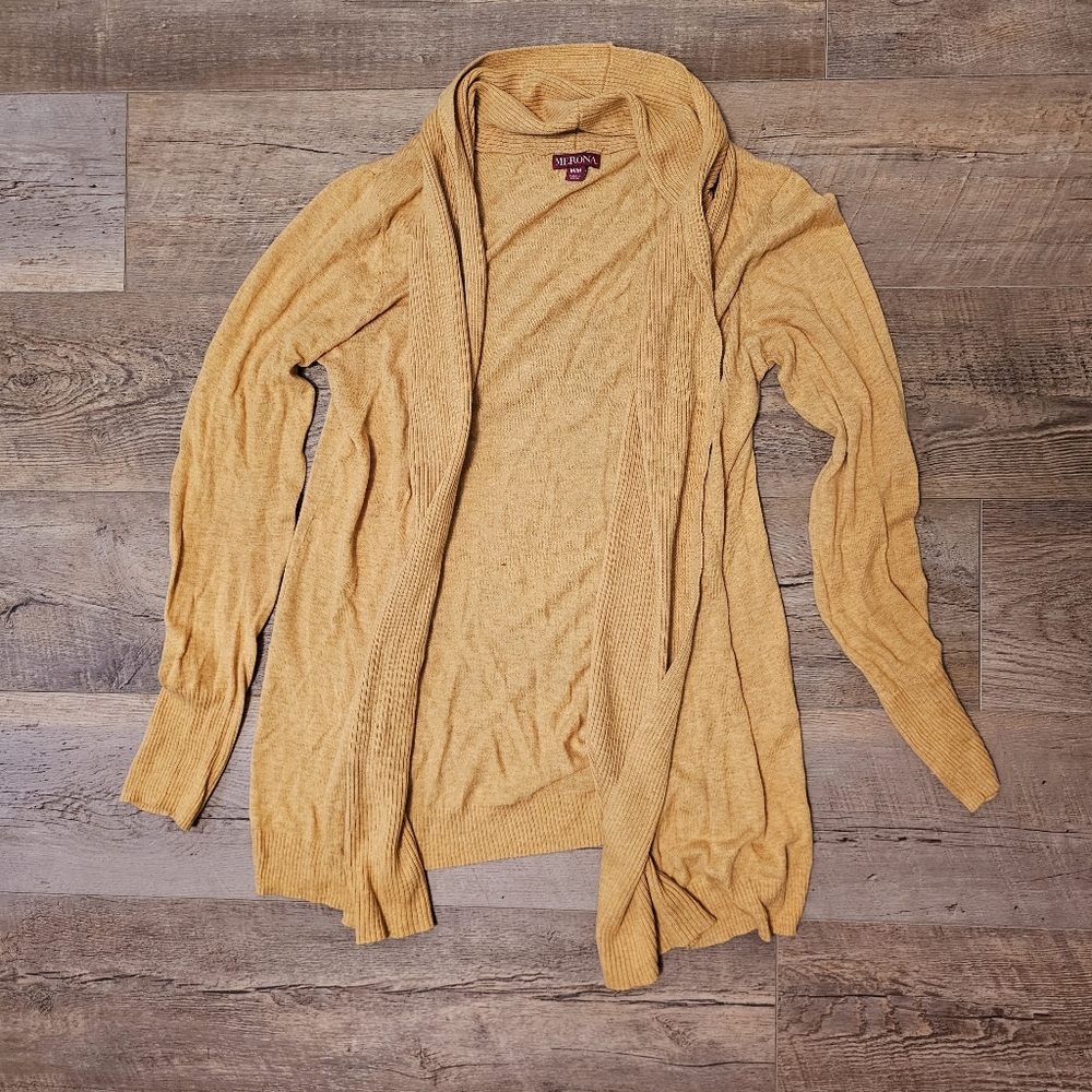 Merona gold cardigan size M